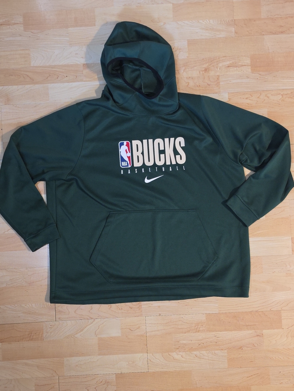 Men's NBA Milwaukee Bucks Basketball Nike Hoodie Dri-Fit Sweatshirt Size 3XL